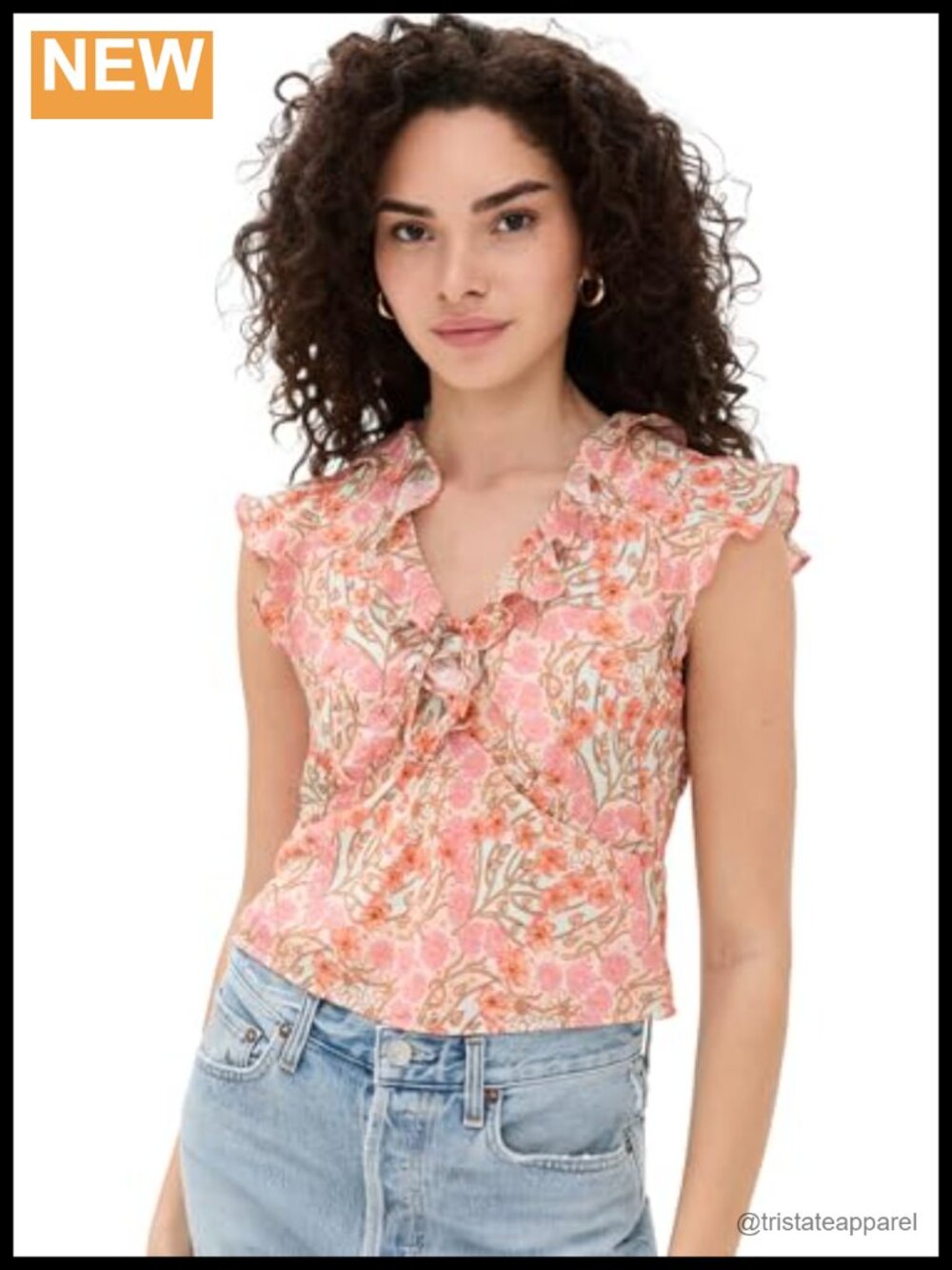 70s Inspired Sleeveless Sweetheart Neck Blouse